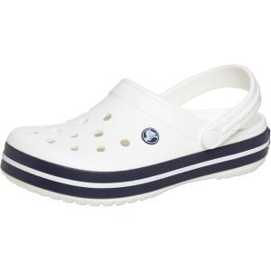 imageCrocs Unisex Adult Crocband ClogWhiteWhiteNavy