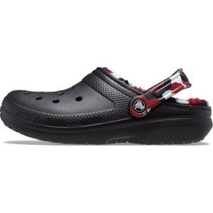 imageCrocs UnisexAdult Classic Lined ClogBlackRed