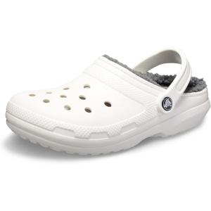 imageCrocs UnisexAdult Classic Lined ClogWhiteGrey