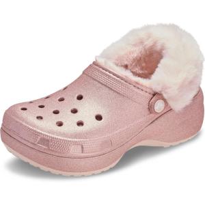 imageCrocs Womens Classic Lined Platform ClogsQuartz Glitter
