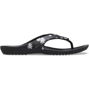 imageCrocs Womens Kadee II Flip FlopsBlackFloral