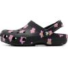 imageCrocs UnisexChild Classic Graphic ClogBlackFlowers