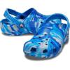 imageCrocs UnisexChild Classic Watercolor Marbled Clog KBlue BoltMulti