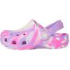 imageCrocs UnisexChild Classic Watercolor Marbled Clog KPink CrushMulti Glow in the Dark