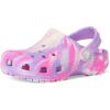 imageCrocs UnisexChild Classic Watercolor Marbled Clog KPink CrushMulti Glow in the Dark