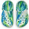 imageCrocs UnisexChild Classic Watercolor Marbled Clog KPrep BlueMulti Glow in the Dark