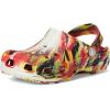 imageCrocs UnisexChild Classic Watercolor Marbled Clog KVarsity RedMulti Glow in the Dark