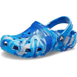 imageCrocs UnisexChild Classic Watercolor Marbled Clog KBlue BoltMulti