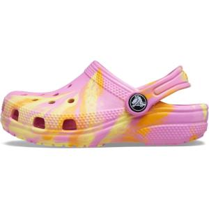 imageCrocs UnisexChild Classic Watercolor Marbled Clog KTaffy PinkMulti