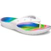 imageCrocs Unisexs Classic Flip FlopsWhiteMulti