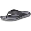 imageCrocs Mens Swiftwater Wave Flip Flops  Sandals for MenBlackSlate Grey