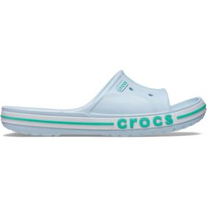 imageCrocs Unisex Adult Bayaband Slide SandalsMineral BluePistachio