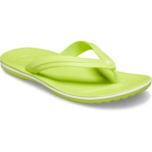 imageCrocs Unisex Adult Crocband Flip Flop SandalLime PunchWhite