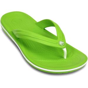imageCrocs Unisex Adult Crocband Flip Flop SandalsVolt GreenWhite