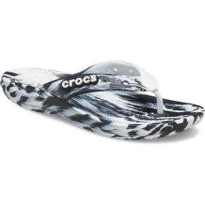 imageCrocs Unisexs Classic Flip FlopsBlackWhite
