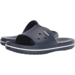 imageCrocs unisexadult Crocband III Slide SandalsNavyWhite