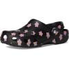 imageCrocs UnisexAdult Classic Graphic ClogsBlackFlowers