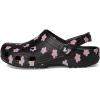 imageCrocs UnisexAdult Classic Graphic ClogsBlackFlowers
