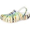 imageCrocs UnisexAdult Classic Graphic ClogsMultiGreen Tie Dye
