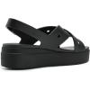 imageCrocs Womens Brooklyn 4U Low Wedges Platform Wedge Sandals for WomenBlackCrossstrap