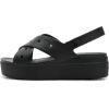 imageCrocs Womens Brooklyn 4U Low Wedges Platform Wedge Sandals for WomenBlackCrossstrap