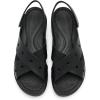 imageCrocs Womens Brooklyn 4U Low Wedges Platform Wedge Sandals for WomenBlackCrossstrap