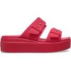 imageCrocs Womens Brooklyn Buckle Low WedgesDigital Rasberry