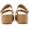 imageCrocs Womens Brooklyn Buckle Low WedgesUmber