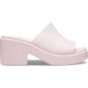 imageCrocs Womens Brooklyn Slide Heel SandalsPink Milk