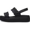 imageCrocs Womens Brooklyn Woven Low Wedge SandalsBlack Woven