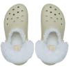 imageCrocs Womens Classic Lined Platform ClogsBone Fuzzy