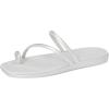 imageCrocs Womens Miami Toe Loop Sandal FlatMetallic Silver