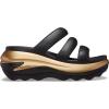imageCrocs unisexadult Mega Crush Triple Strap SandalBlackGold Metallic