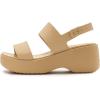 imageCrocs womens Brooklyn Sky Sandals Wedge SandalsCashew