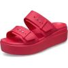 imageCrocs Womens Brooklyn Buckle Low WedgesDigital Rasberry