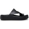 imageCrocs Womens Getaway Toe Loop Platform Sandals LiteRide Comfort Black 7
