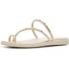 imageCrocs Womens Miami Toe Loop Sandal FlatAlmond Tint