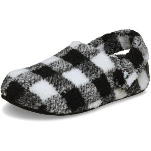 imageCrocs UnisexAdult Classic Cozzzy Slipper Fuzz Lined House Slippers for Women and MenBuffalo PlaidVarsity BlackWhite