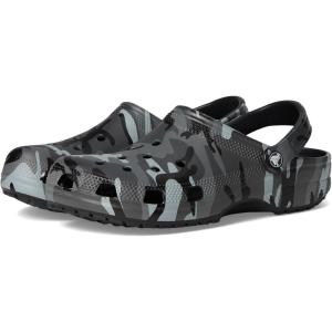imageCrocs UnisexAdult Classic Graphic ClogsBlackSlate Grey