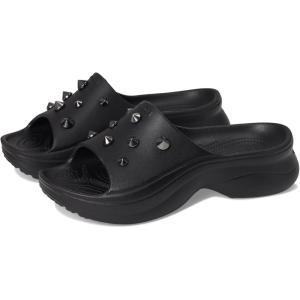 imageCrocs Womens Bae Slide Platform SandalsBlack Studded