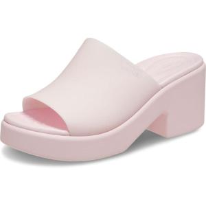 imageCrocs Womens Brooklyn Slide Heel SandalsPink Milk