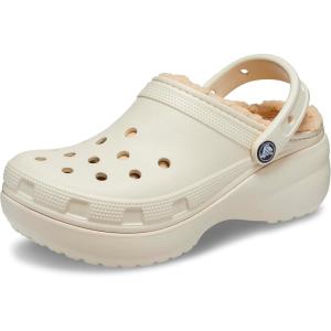 imageCrocs Womens Classic Lined Platform ClogsBone