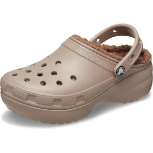 imageCrocs Womens Classic Lined Platform ClogsMushroom
