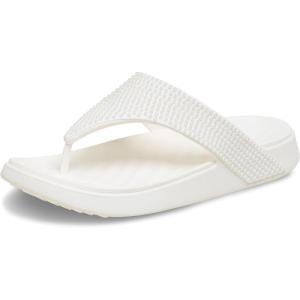 imageCrocs Womens Getaway Triangle Flip FlopsChalk Gems