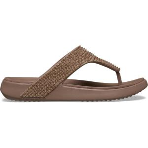 imageCrocs Womens Getaway Triangle Flip FlopsLatte Gems