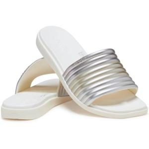 imageCrocs Womens Miami SlideMetallic Chalk