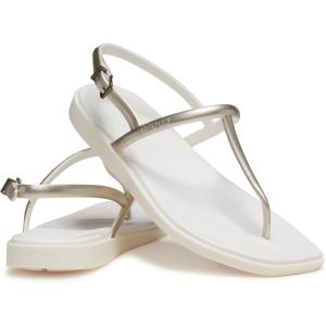 imageCrocs Womens Miami Thong SandalMetallic Chalk