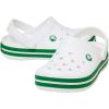 imageCrocs Kids Crocband Lightweight SlipOn ClogsWhiteGreen Ivy