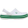 imageCrocs Kids Crocband Lightweight SlipOn ClogsWhiteGreen Ivy