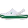 imageCrocs Kids Crocband Lightweight SlipOn ClogsWhiteGreen Ivy